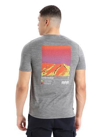 Pánské Tričko Icebreaker Merino Tech Lite II Krátké Sleeve Alpine Zone Šedé | CZ 1769GSOL